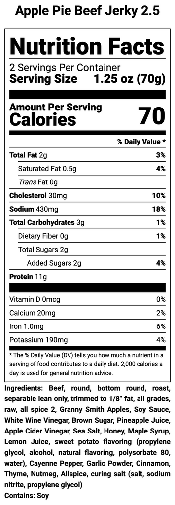 Smxck Jerky - Apple Pie Flavored Beef Jerky