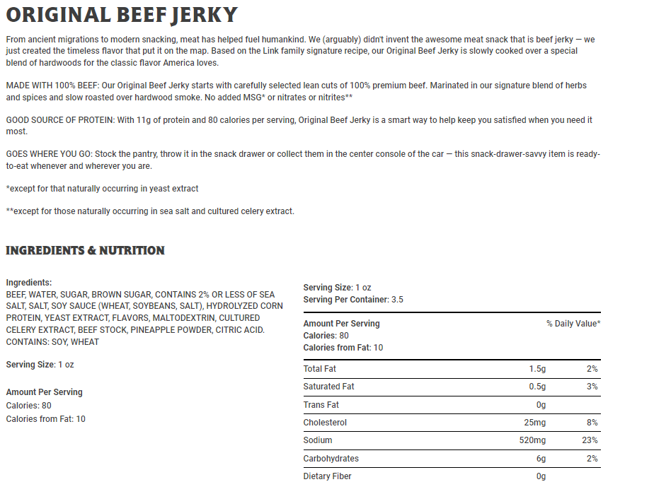 Smxck Jerky - Sweet Potato Flavored Jerky